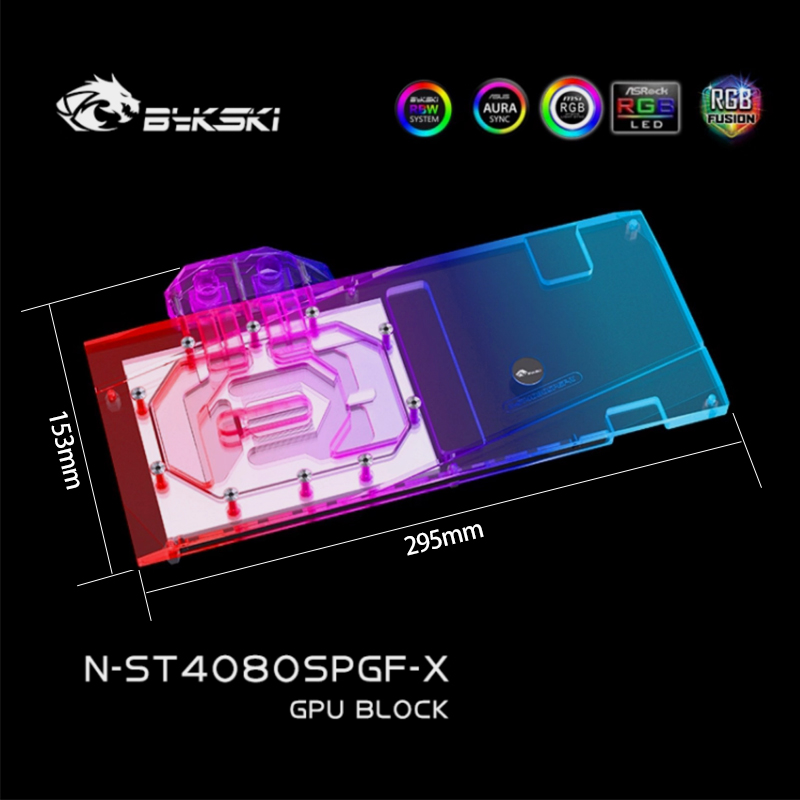 Bykski N-ST4080SPGF-X GPU Bloc - Rtx 4080 Super 16Gb recension och pris